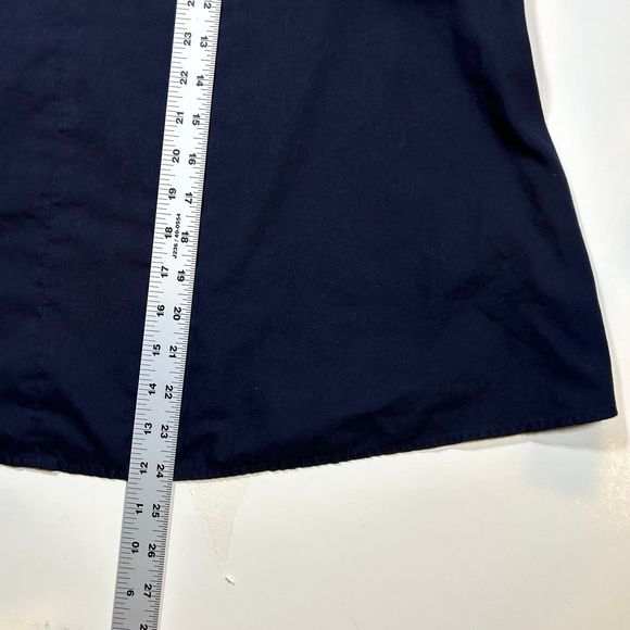 J Crew Short Sleeve Blouse Womens 4‎ Navy Blue - Picture 8 of 9